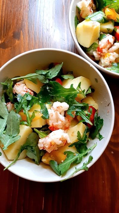 INSALATA DI PATATE E GAMBERI